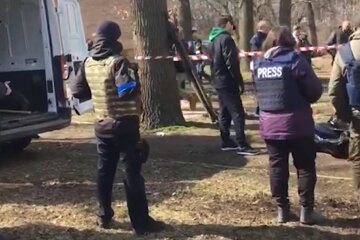 Журналісти в Бучі, фото: скріншот з відео