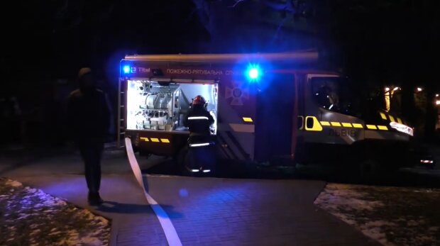 Пожежа у львівському гуртожитку, скріншот відео