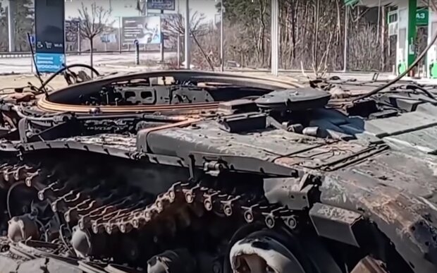 Російський танк. Фото: скрін youtube