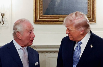 Чарльз III та Дональд Трамп, кадр з відео