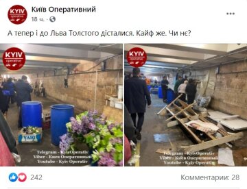 Публікація сторінки Київ Оперативний: Facebook