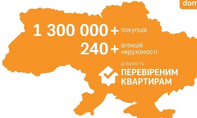 8 000+ Перевірених квартир на DOM.RIA