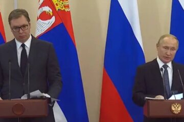 Вучич и путин, скриншот: YouTube