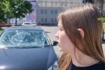 Девушка пострадала от российских ракет. Фото кадр из интервью Unian