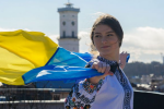 Украинка, флаг, изображение из свободных источников