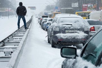 Затори в Києві взимку