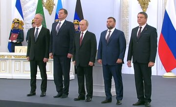 Сальдо, Балицький, путін, Пушилін та Пасічник, кадр із звернення