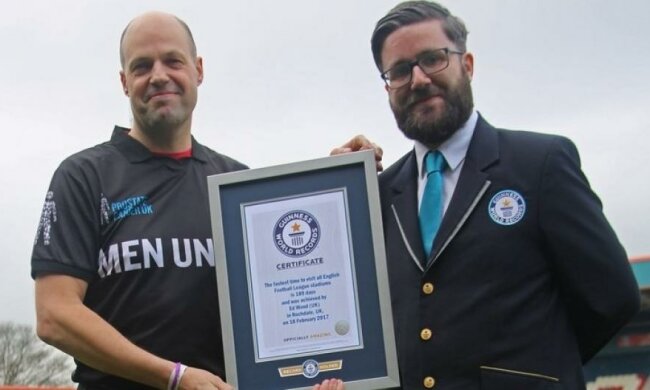 Английский фанат установил рекорд по скорости посещения стадионов