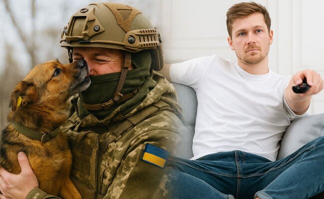 Військовий та ухилянт, ухилення від мобілізації. Фото Знай.ua