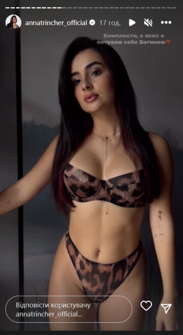 Stories Анны Тринчер, скриншот: Instagram