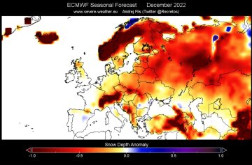 Сніг узимку, фото: ECMWF