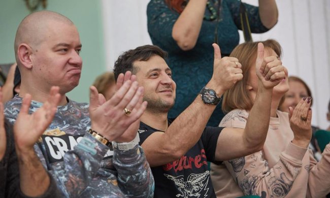 Студия "Квартал 95" с Владимиром Зеленским