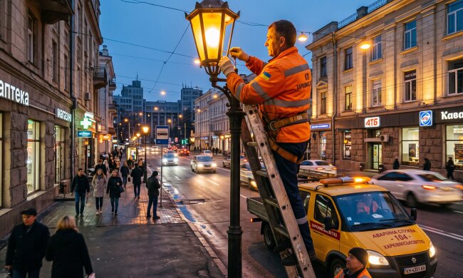 вуличне освітлення Харків ліхтар ремонт