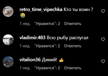 Комментарии к публикации, скриншот: Instagram