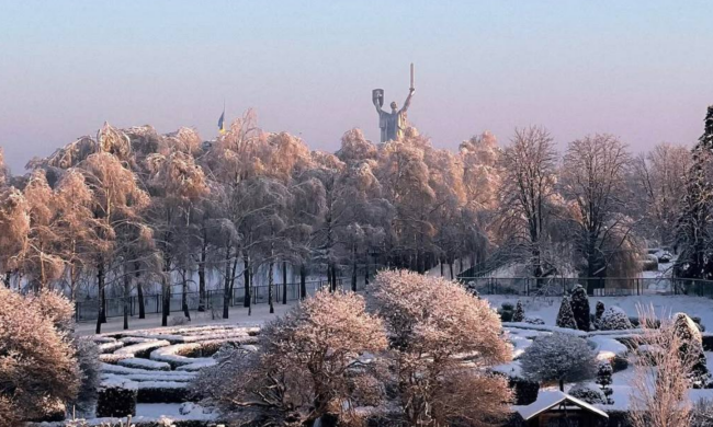 Київ, зима, фото із соцмереж