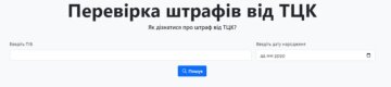 Перевірка штрафів від ТЦК, скріншот: "Опендатабот"