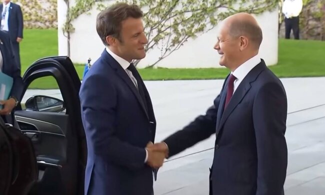 Шольц та Макрон, скріншот: YouTube