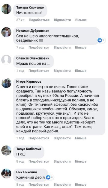 Коментарі, Facebook