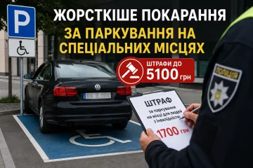 Паркування на місцях для людей з інвалідністю: водіям готують штраф 5100 грн