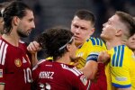 Стычка Собослаи и Цыганкова в матче Венгрия — Украина