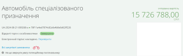 Тендер на закупку автомобилей / фото: скриншот Prozorro