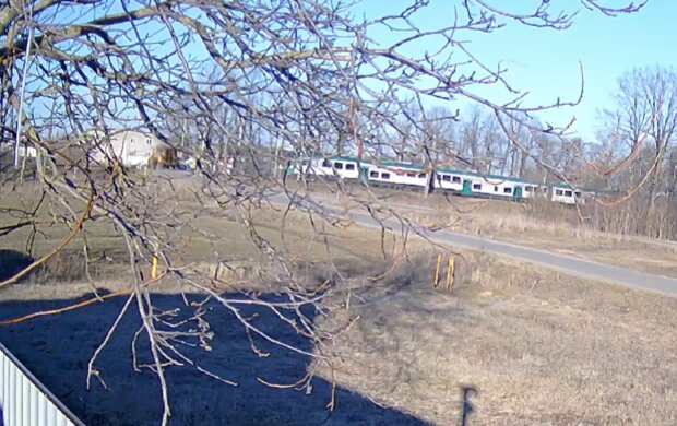 Аварія, потяг. Скріншот з відео