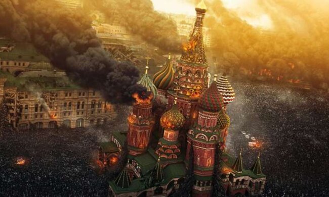 Москва у вогні, скріншот: YouTube