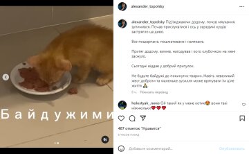 Скриншот из Instagram, Алекс Топольский