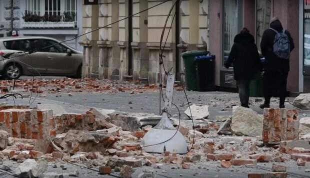 Землетрус в Загребі, скріншот: YouTube