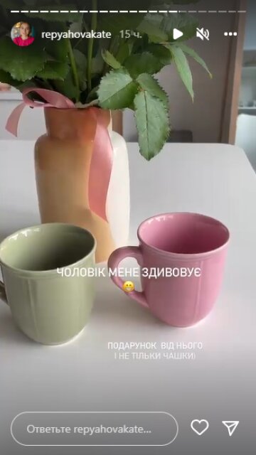 Скріншот з Insta Stories, Катя Репяхова