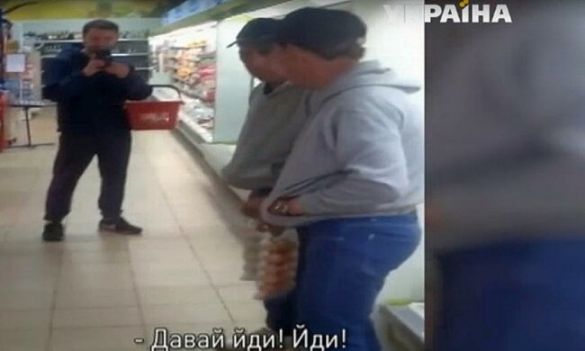 В луцком магазине клиент устроил разборки со своим отражением