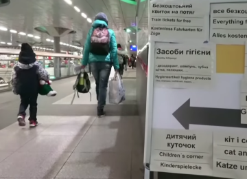 Украинские беженцы. Фото: скрин youtube