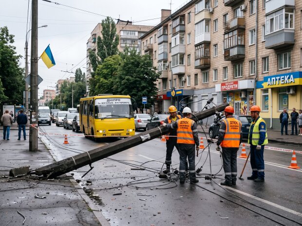 В Днепре ливень и шквал повалили 90 деревьев: коммунальщики до сих пор устраняют обрывы линий