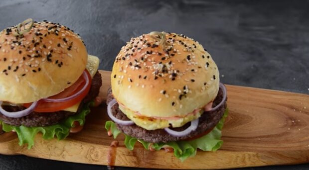 Гамбургер, скриншот из видео