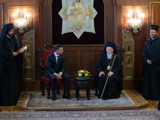 Перша зустріч президента Володимира Зеленського з Вселенським патріархом Варфоломієм