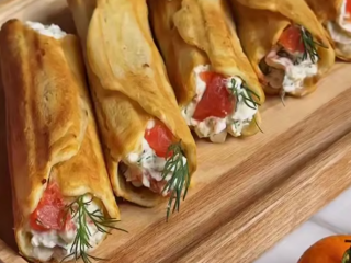 Сырные трубочки с рыбой, кадр из видео