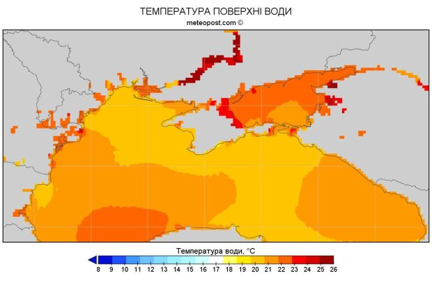 Температура воды 15 июня, фото: Facebook Наталка Диденко