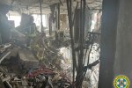 наслідки влучання уламку ракети у Солом'янському районі Києва