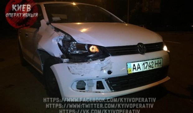 Грабители таксиста устроили масштабную аварию в Киеве