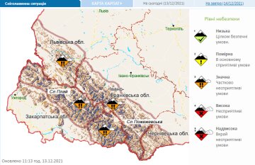 Сніголавинна ситуація, фото Укргідрометцентр