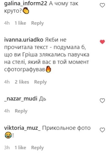 Комментарии, скриншот: Instagram (Решетник)