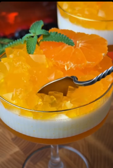 Мандаринова пана-кота: фото скрін рецепту