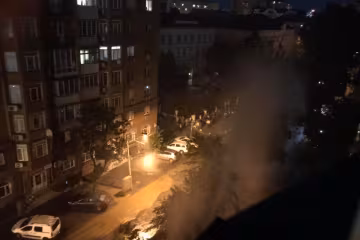 В Киеве забил 10-метровый фонтан - Подол в кипятке