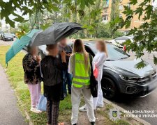Задержание женщины. Фото Нацполиции