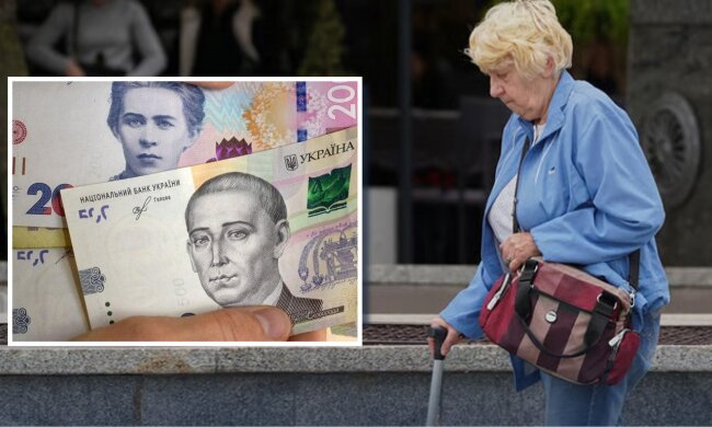Пенсіонерка рахує гроші