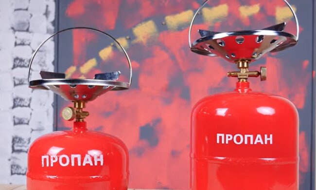 Газовый баллон, скриншот с видео