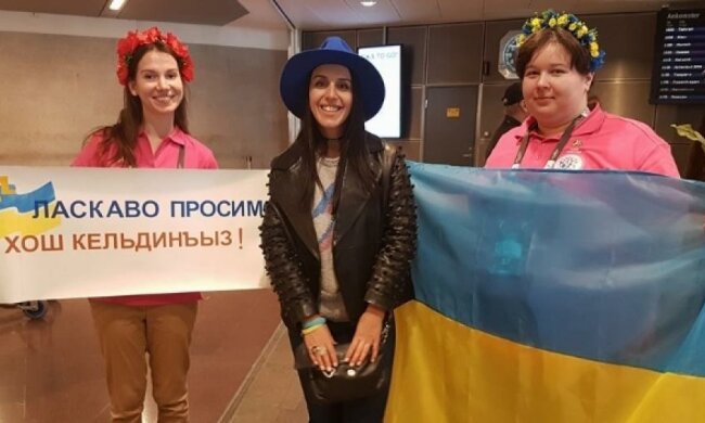 Джамала прилетела в Стокгольм на Евровидение