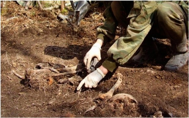 Под Каховкой нашли скелеты неизвестных солдат