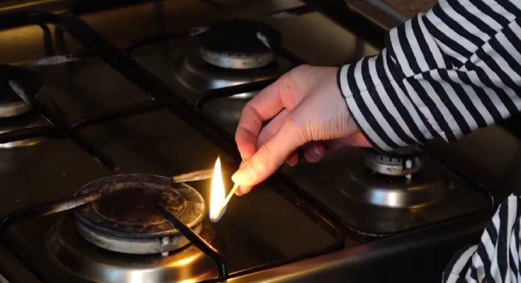 Отопление газовой плитой. Фото: скрин youtube