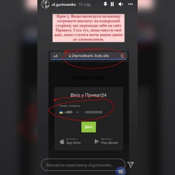 Мошенники, скриншот: Instagram Stories